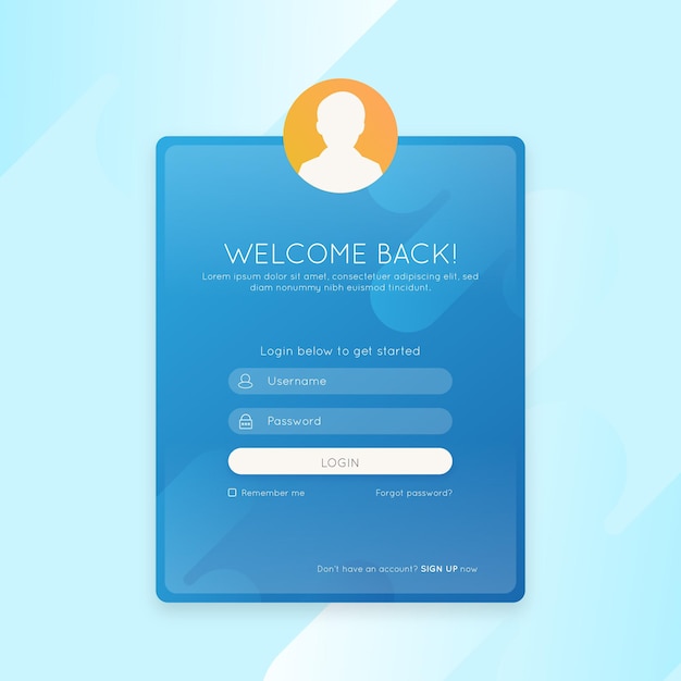 Login-seite ui-design