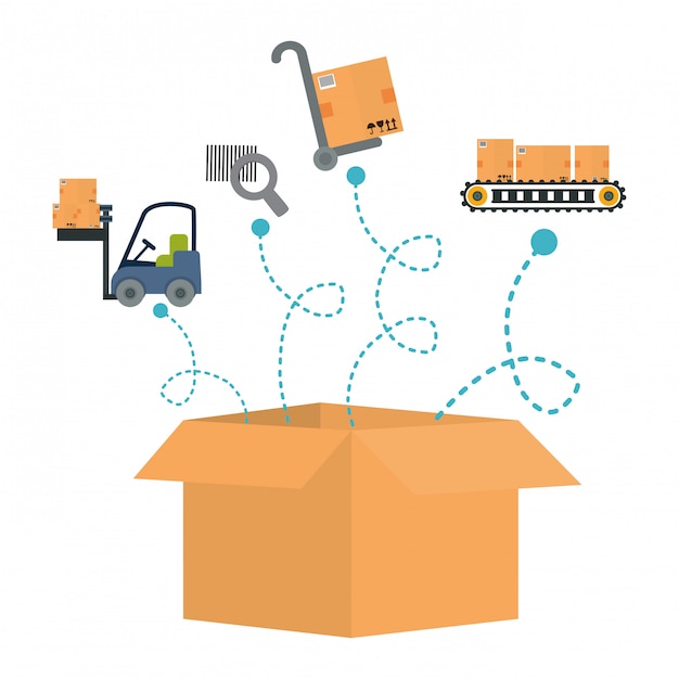 Vektor logistik transport design