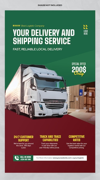 Logistische Social-Media-Geschichte