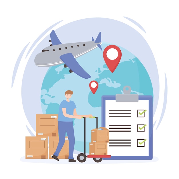 Logistische Transportwelt