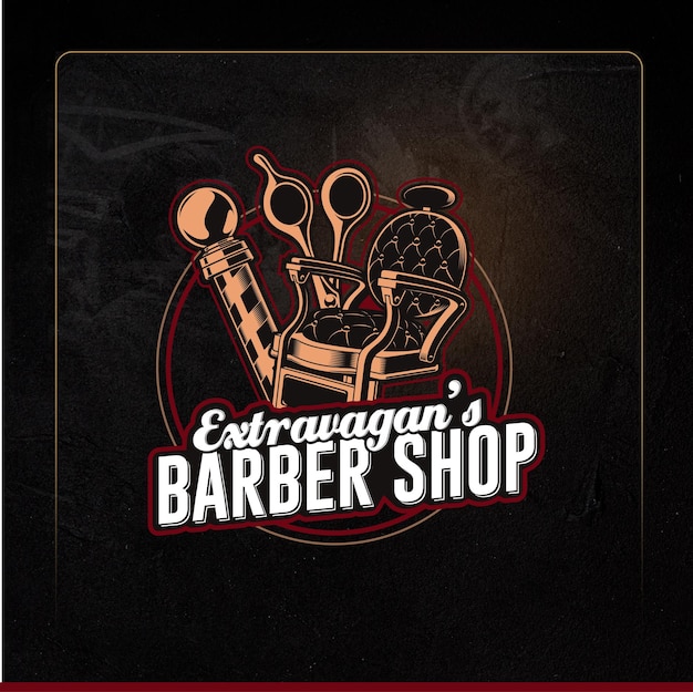 Logo barbier schwarz und rot