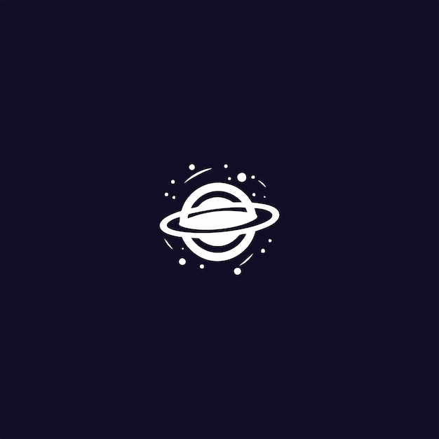 Vektor logo der galaxie mit kreativem modernem konzept logoplanet umkreist im runden ikonenkonzept aus der weltraumexplora