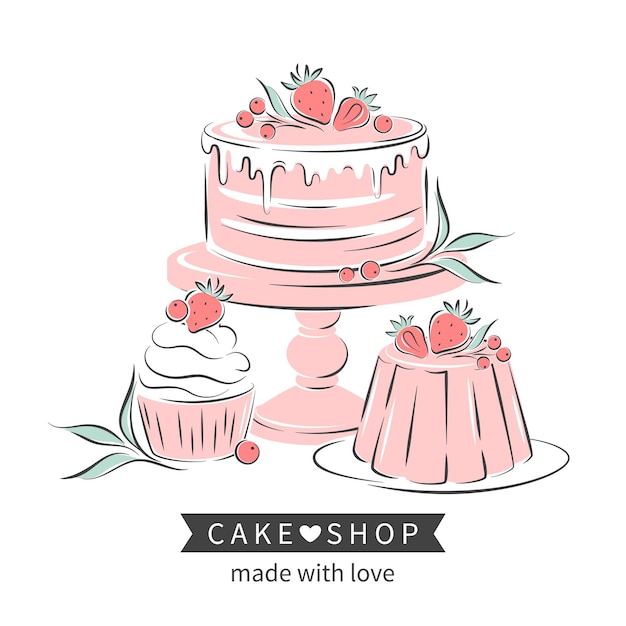 Logo der Konditorei Sake Cupcake und Beeren