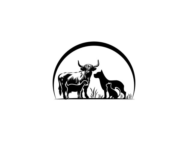 Vektor logo der vector animal farm