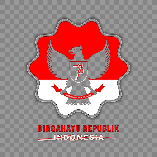 Vektor logo des 78. unabhängigkeitstages der republik indonesien