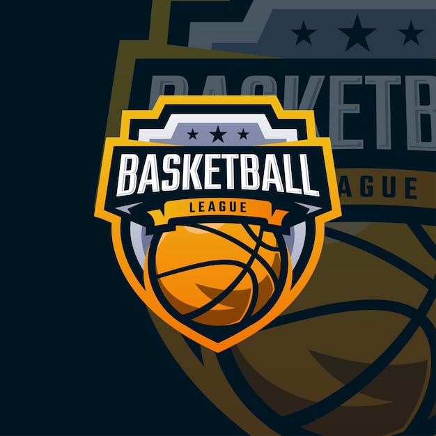 Vektor logo des basketball-esport-meisterschaftsturniers premium-vektor