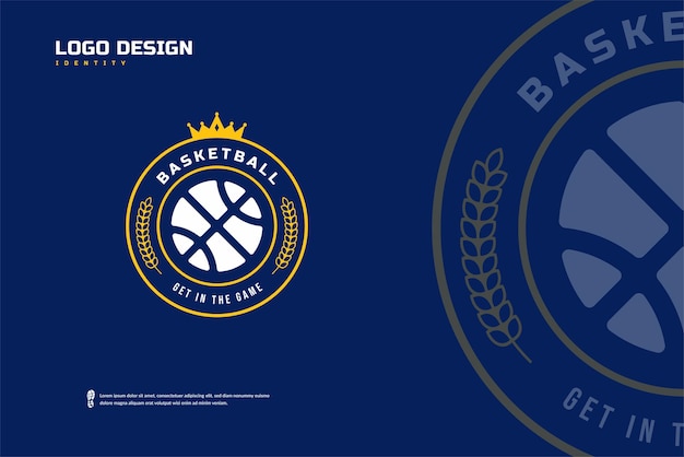 Logo des basketballclubs vorlage für embleme des basketballturniers identität des sportteams esport-abzeichendesign