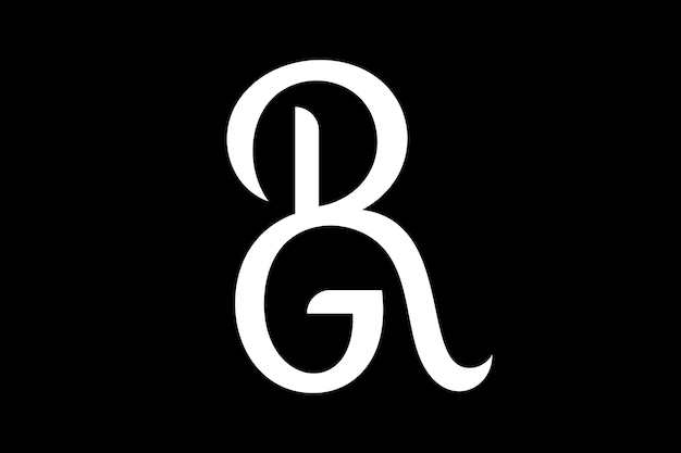 Vektor logo des buchstaben rg