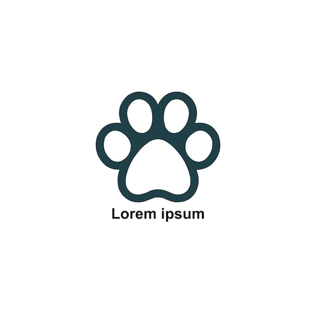 Logo des Haustieres auf weißem Hintergrund