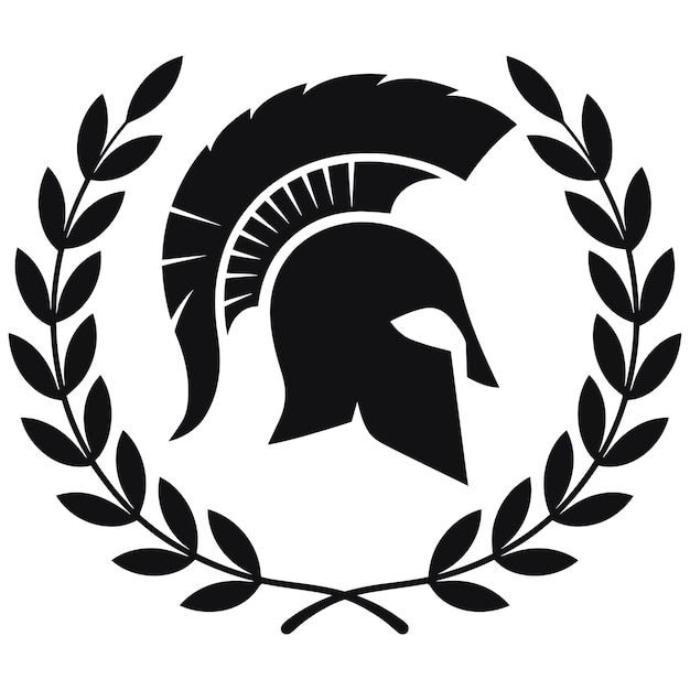 Logo des mutigen spartanischen Kriegers