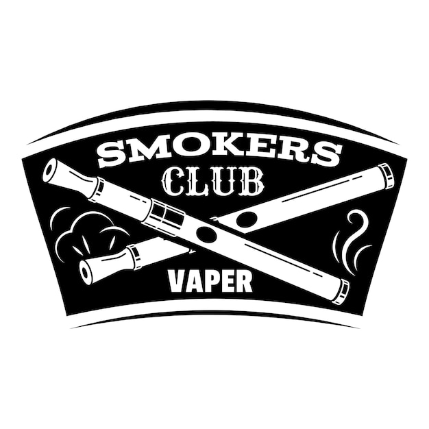 Logo des Vape Smokers Club Einfache Illustration des Vape Smokers Club-Vektorlogos für Webdesign isoliert auf weißem Hintergrund