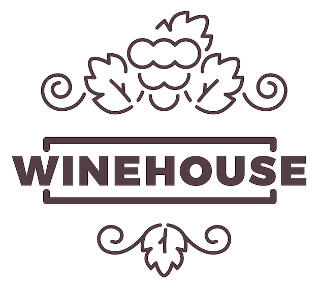 Logo des weinhauses weingut-emblem weinetikett