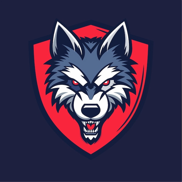 Vektor logo des wolf-vektor-maskots
