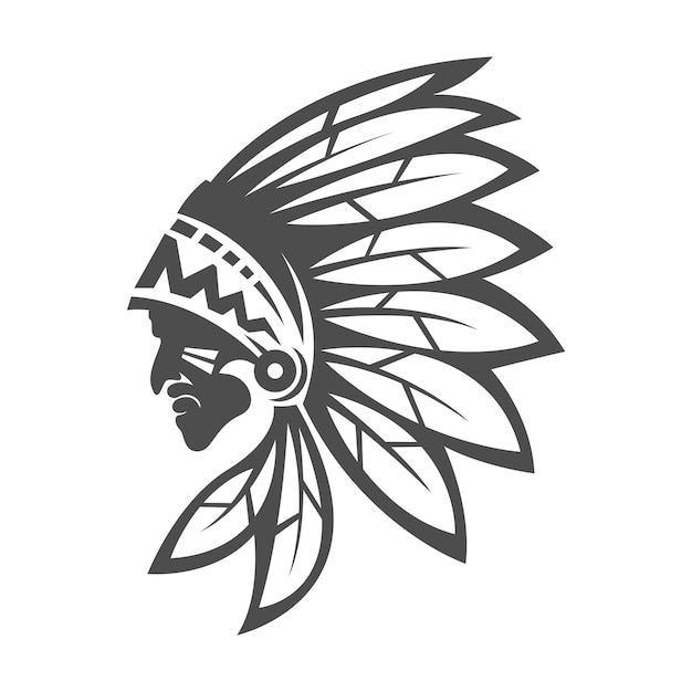 Vektor logo-design der amerikanischen ureinwohner