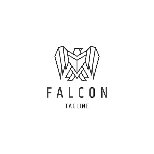 Logo-design der falcon-linie