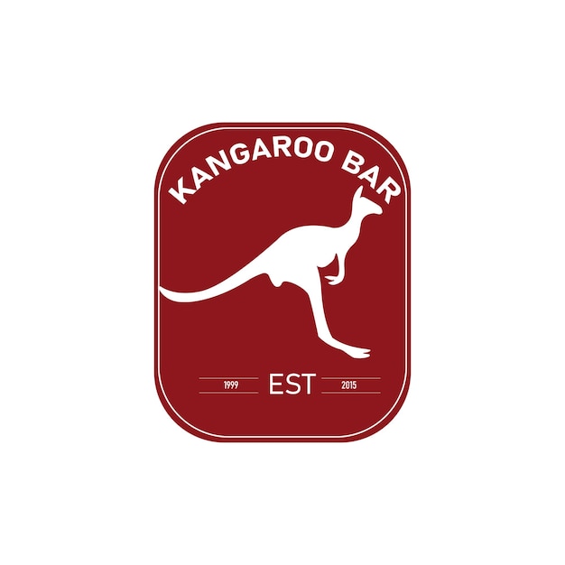 Logo-Design der Känguru-Firmenmarke