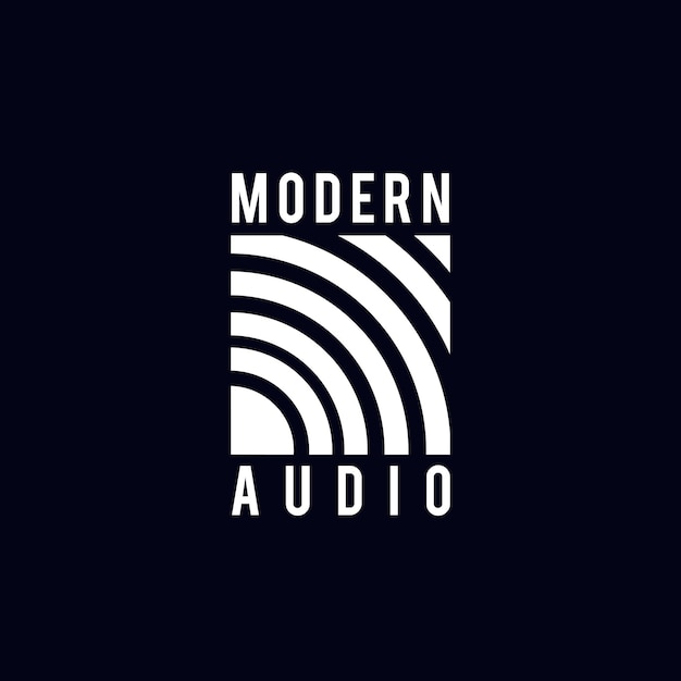 Logo-design eines audio-mikrofon-unternehmens