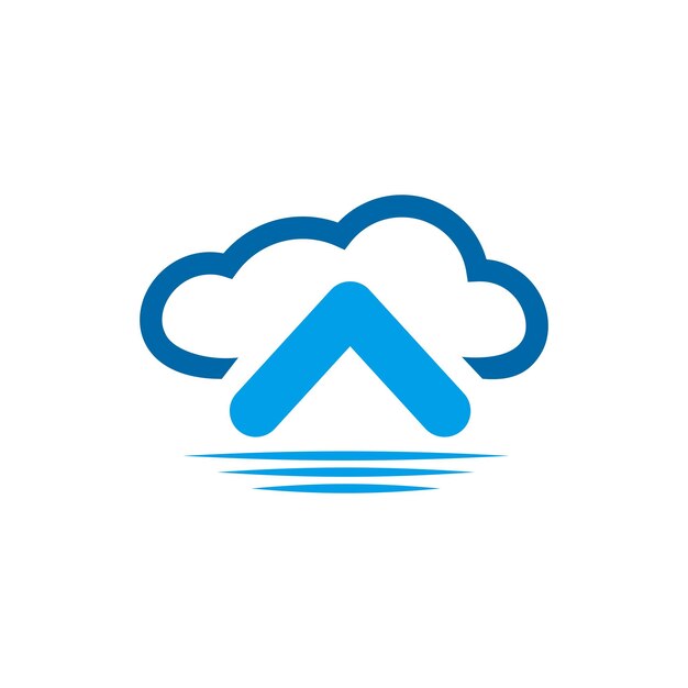 Vektor logo-design eines unternehmens für cloud-datendienste für zu hause
