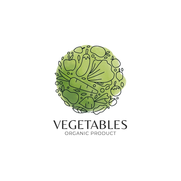 Logo-design für frisches obst und gemüse
