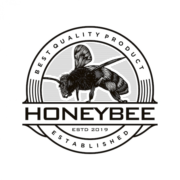 Logo-Design für Honigprodukte oder Honigbienenfarmen