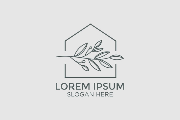 Logo-design für wohnkultur im minimalistischen stil