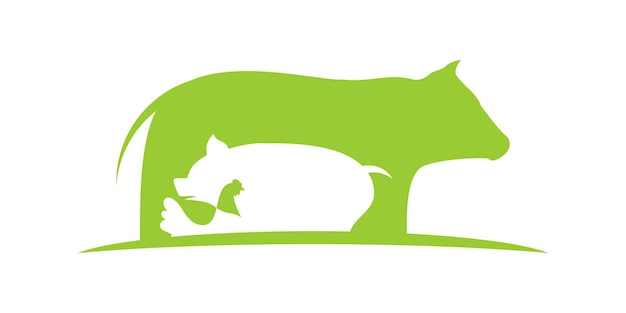 Logo-design, grüne farm-symbol-vektor-illustration