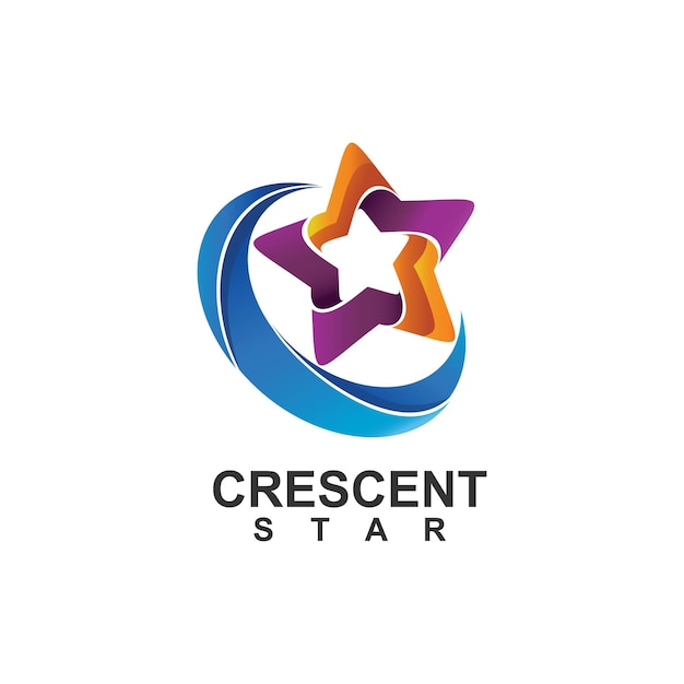 Logo-Design in Stern- und Halbmondform