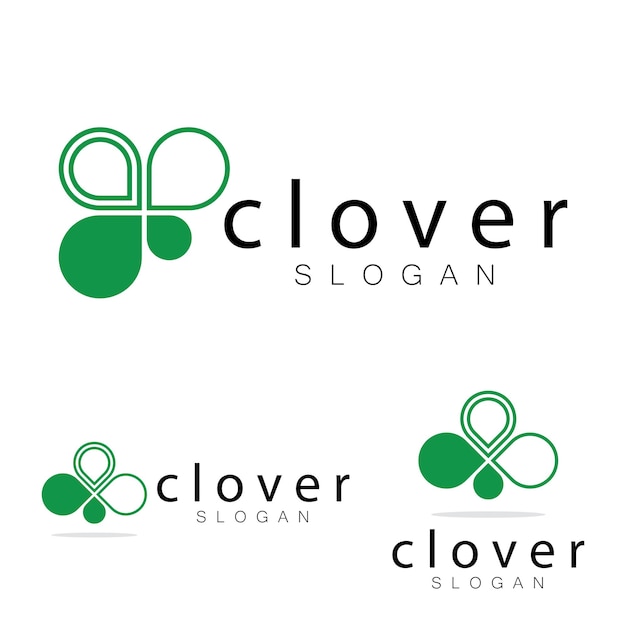 Logo Design Inspiration Symbol Illustration Vorlage Vektor Klee oder Moringa Blätter für Naturproduktdesign Gesundheit Medizin Klee und Moringa Landwirtschaft medizinische Kapseln