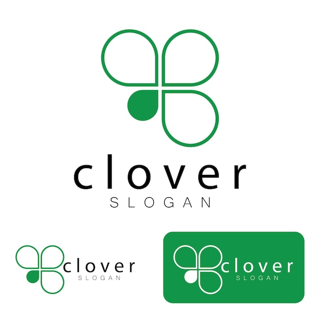 Logo Design Inspiration Symbol Illustration Vorlage Vektor Klee oder Moringa Blätter für Naturproduktdesign Gesundheit Medizin Klee und Moringa Landwirtschaft medizinische Kapseln