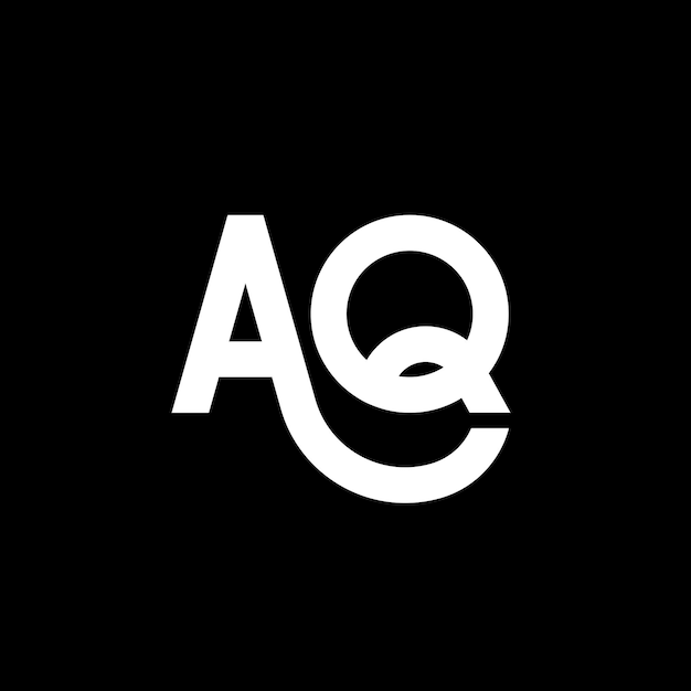 Logo-Design mit Buchstaben auf schwarzem Hintergrund: Kreative Initialen, Buchstaben-Logo-Konzept, Buchstabendesign, Weißbuchstaben-Design auf schwarzen Hintergrund