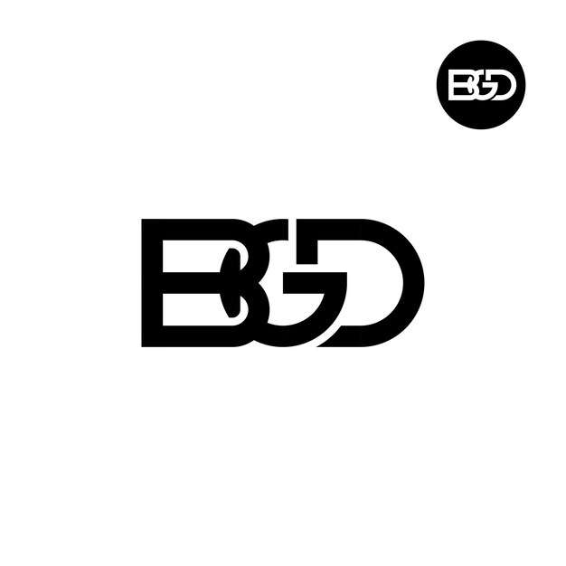 Logo-Design mit dem Buchstaben BGD Monogram