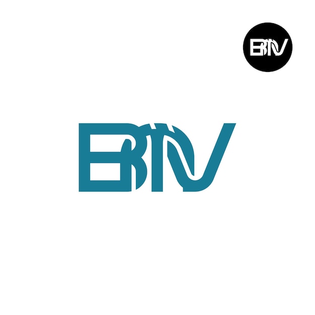 Logo-design mit dem buchstaben bmv monogram