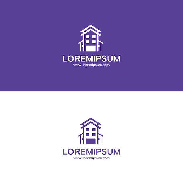 Logo-Design mit der Form eines Hauses