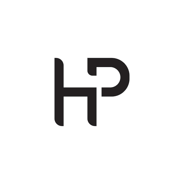 Logo-Design mit HP-Anfangsbuchstaben
