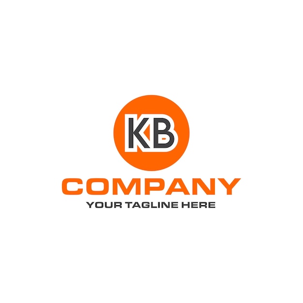 Logo-Design mit KB-Buchstaben in abgerundeter Form
