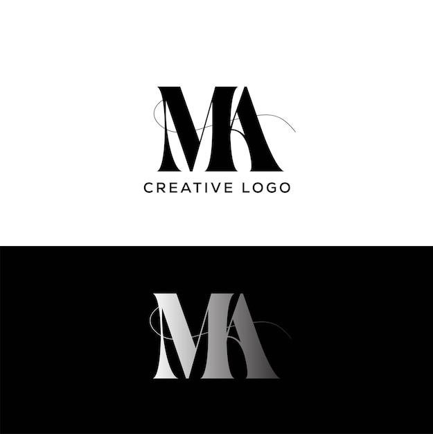 Logo-Design mit MA-Anfangsbuchstaben