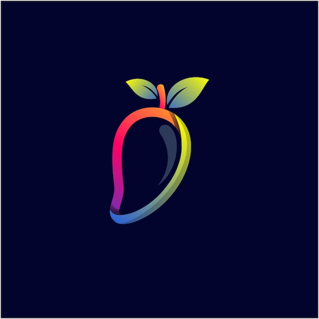 Logo-design mit mango-farbverlauf