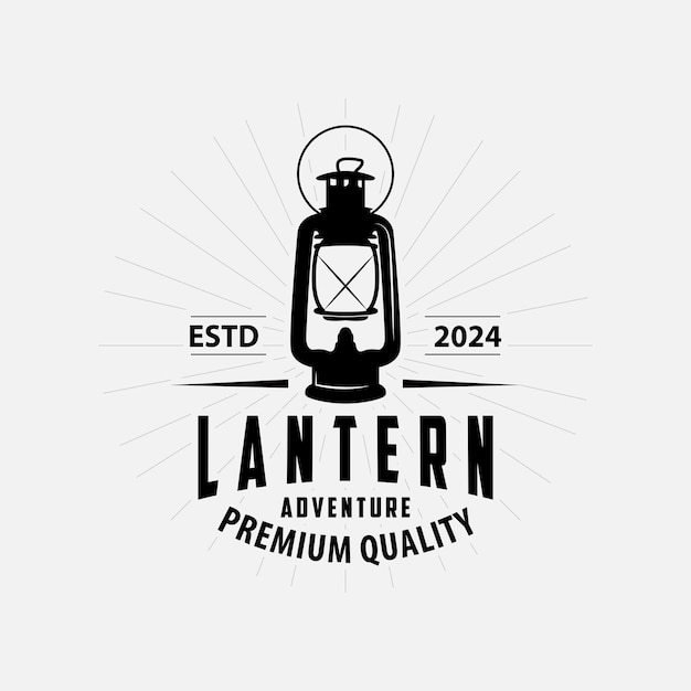 Logo-Design Straßenlampe Alte Klassik Vintage Minimalistische Illustrationsvorlage