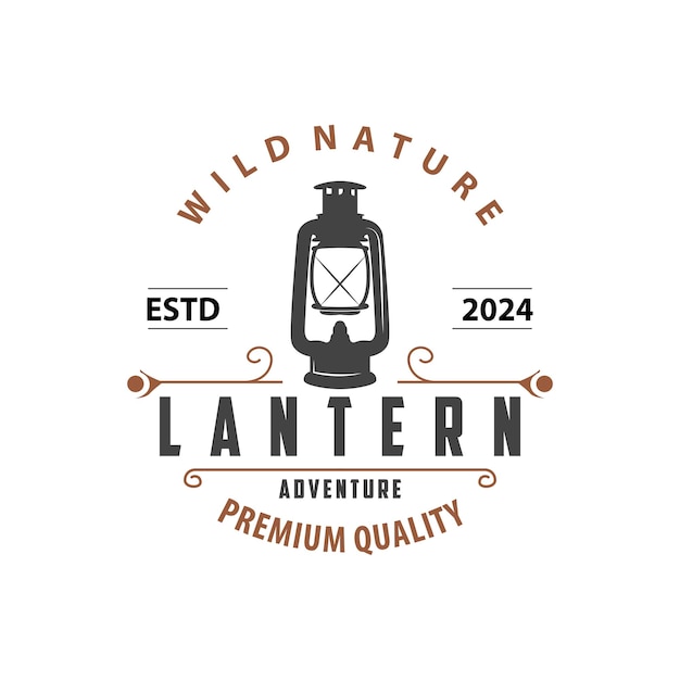 Logo-Design Straßenlampe Alte Klassik Vintage Minimalistische Illustrationsvorlage