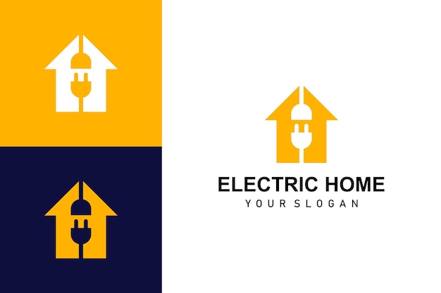 Logo-Design und Symbole für elektrisches Zuhause