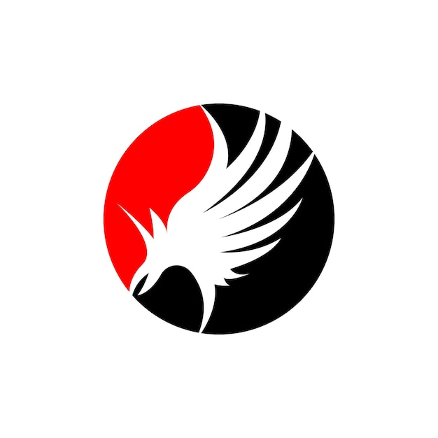 Logo Design Vektor Adler Falken Flügel Schönheit Fliegender Vogel Illustration Symbol