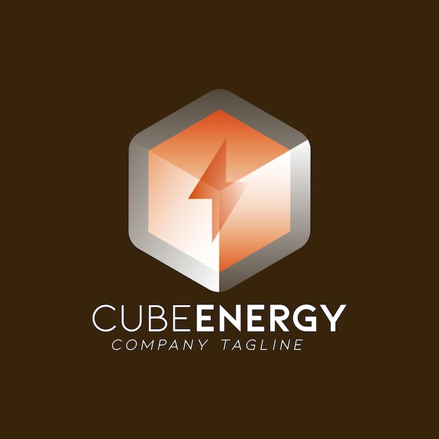 Logo-design von orange cube energy