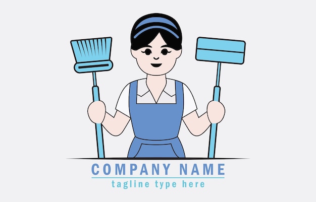 Logo-Design von Reinigungsunternehmen Vektorkunst