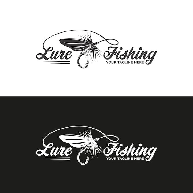 Logo-design-vorlage für fliegenfischen