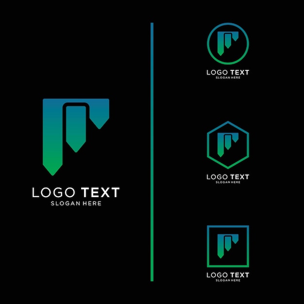 Logo-Designschablonenelemente des Buchstaben M