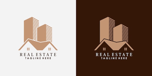 Logo-designvektor für immobilien und gebäude