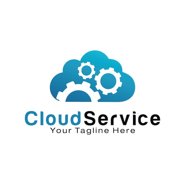 Logo-designvorlage für cloud-dienste