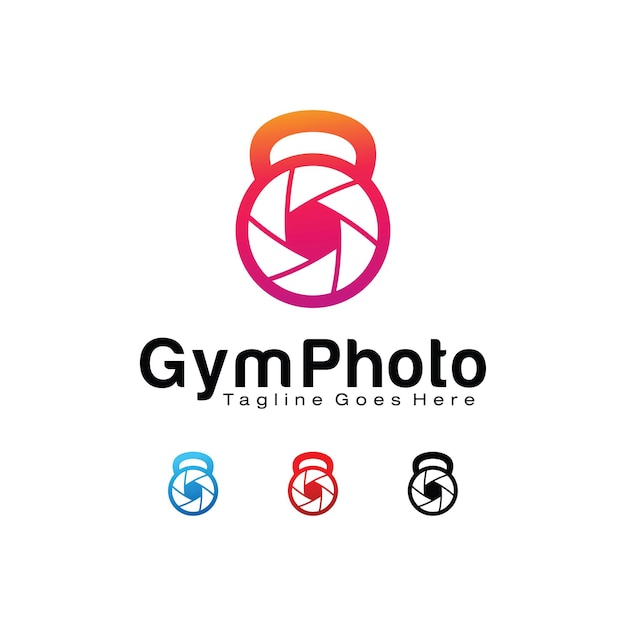 Logo-designvorlage für fitnessstudiofotografie