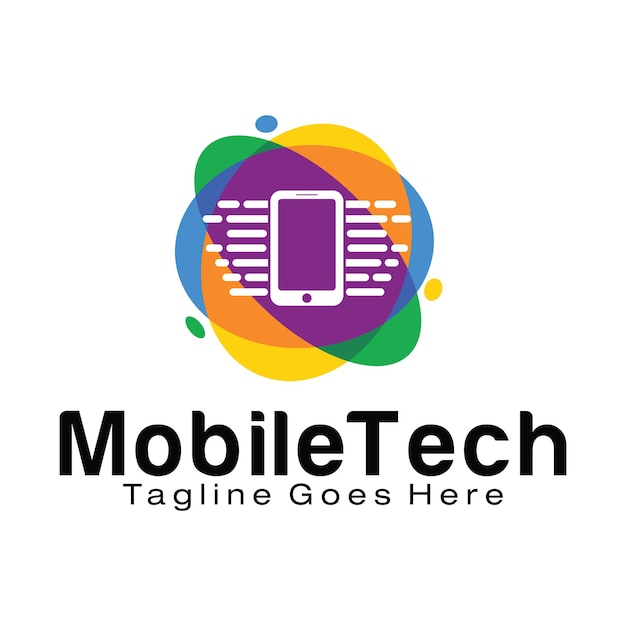 Logo-designvorlage für mobile technologie