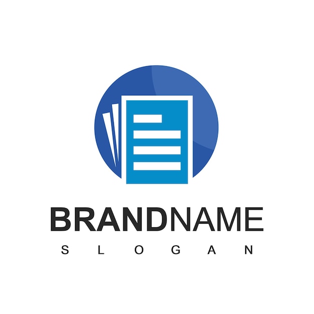 Logo-designvorlage für papierdokumente